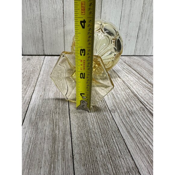 Vtg Fostoria Moonstone Yellow Gold Amber Champagne Goblets  5 1/8" Tall Set of 2 - Picture 12 of 12